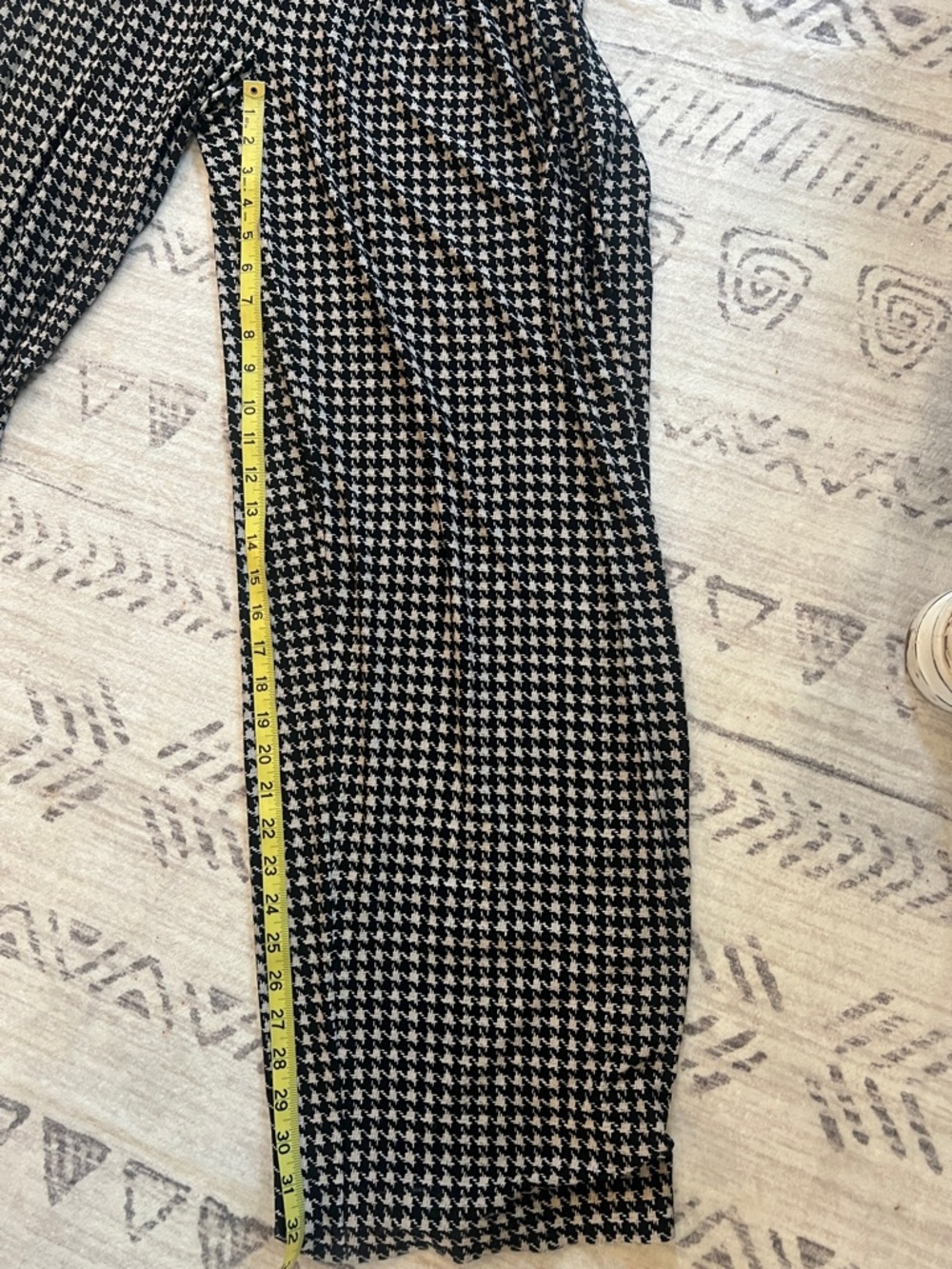 Norma Kamali Black and White Houndstooth Maxi Wide Leg High Waist pants - Picture 12 of 15